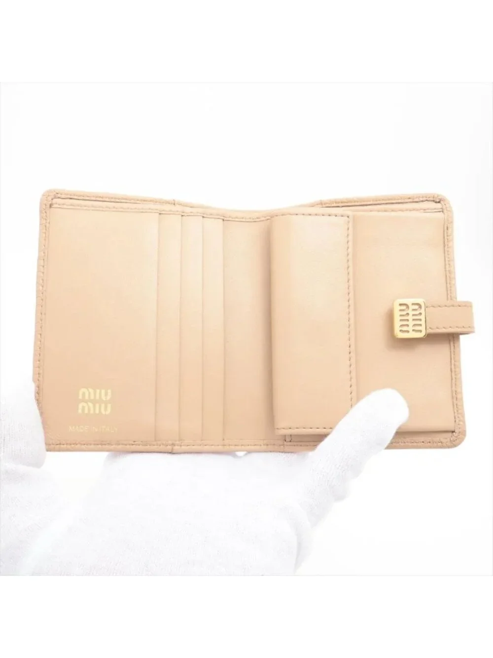 Miu Miu Leather Bifold Wallet Compact